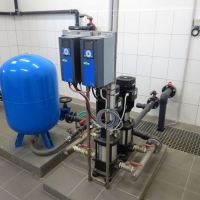 automatic pressure station with Grundfos pumps and VACON frequency changers